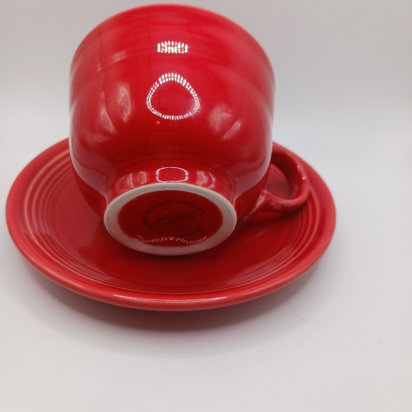 FIESTA by Homer Laughlin China, RED Cup & Saucer, Exc Cond, - Picture 3 of 6